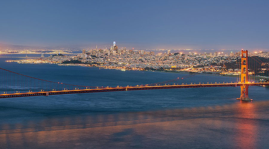San Francisco Skyline by Daniel Lu via Wikimedia Commons