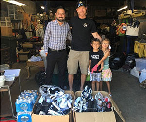 Family prepared a shoe donation box Union Gospel Mission Sacramento