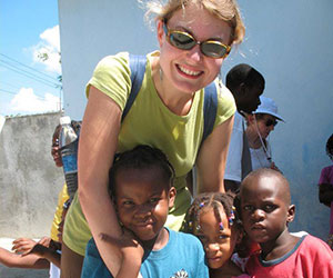 Volunteer at an outreach Haiti Micah Project Inc