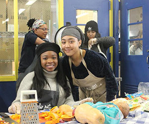 college students volunteering Seeds in the Middle