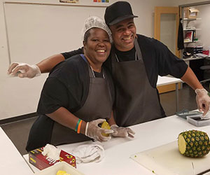 participants on kitchen duty Cleveland Center For Arts And Technology